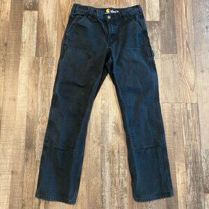 Carhartt Black Double Knee Workwear Pants Relaxed Fit